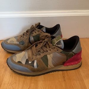 Valentino Rockstud camouflage sneakers size 7